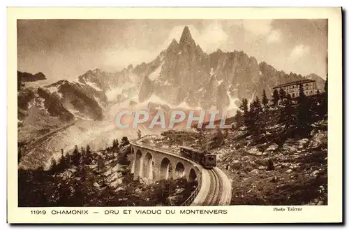 Cartes postales Chamonix dru Et Viaduc Du Montenvers