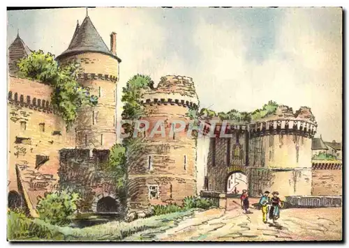 Moderne Karte Fougeres Le Chateau Porte Notre Notre Dame