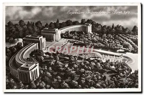 Ansichtskarte AK Paris Exposition internationale 1937 Le Palais Du Trocadero Et Les Bassins