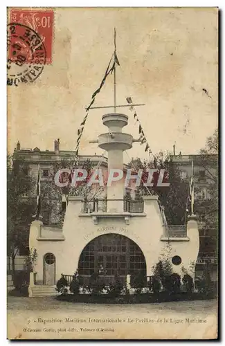 Cartes postales Paris Exposition maritime internationale Le pavillon de la ligne maritime