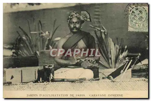 Cartes postales Paris Jardin D&#39Acclimatation Caravane indienne Elephant
