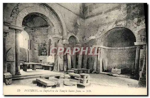 Cartes postales Poitiers Baptistere du Temple Saint Jean