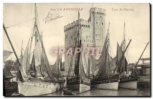 Cartes postales La Rochelle Tour St Nicolas Bateaux