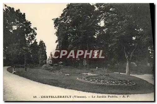 Ansichtskarte AK Chatellerault Le Jardin Public