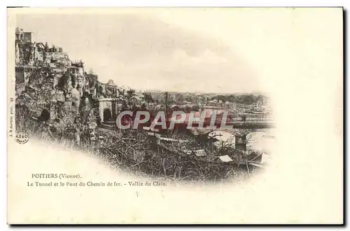 Cartes postales Poitiers Le tunnel et le pont de chemin de fer Vallee du Clain