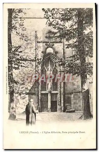 Cartes postales Liguge L'Abbaye St Martin La Tour de L'Horloge Moine