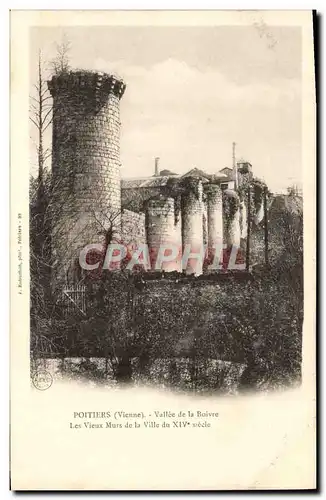 Cartes postales Poitiers Vallee de la Boivre Les Vieux Murs de la Ville