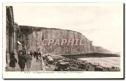 Ansichtskarte AK Ault La Digue Promenade La Plage et les Falaises