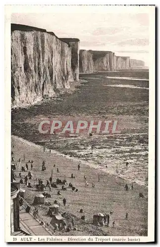 Cartes postales Ault Les Falaises Direction du Treport maree basse