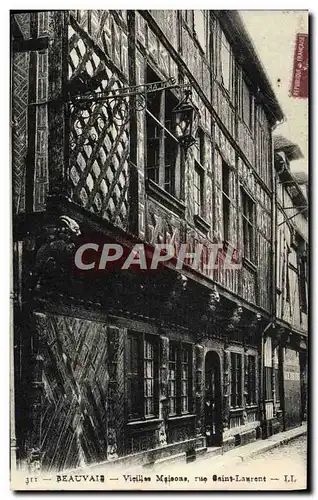 Cartes postales Beauvais Vieillee Maisons rue Saint Laurent