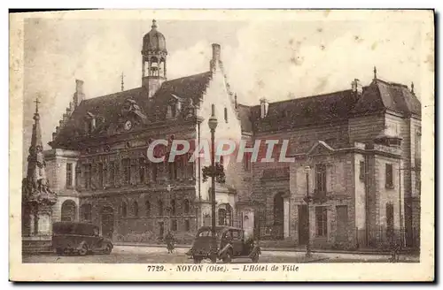 Cartes postales Noyon L'Hotel de Ville Automobile