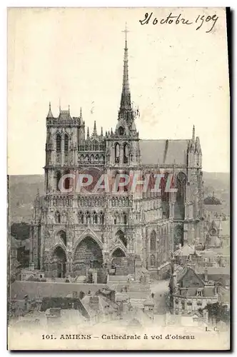 Cartes postales Amiens Cathedrale a Vol D'Oiseau