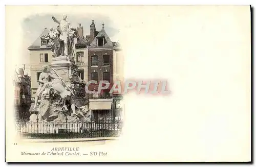 Cartes postales Abbeville Monument de l'Amiral Courbet