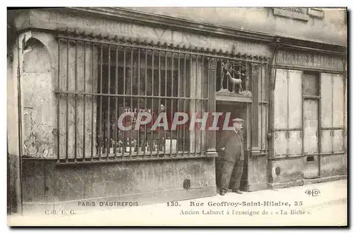 Cartes postales Rue Geoffroy Saint Hilaire Ancien Cabaret a l&#39enseigne de la Biche