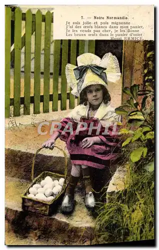 Cartes postales Fantaisie Enfant Normandie Folklore