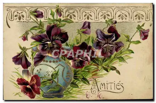 Cartes postales Fantaisie Fleurs