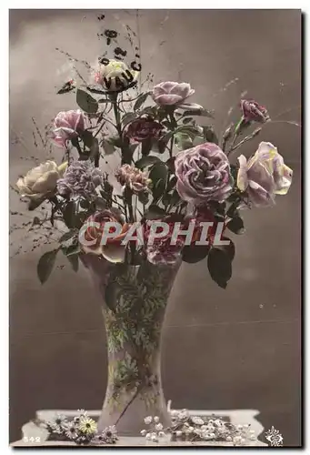 Cartes postales Fantaisie Fleurs