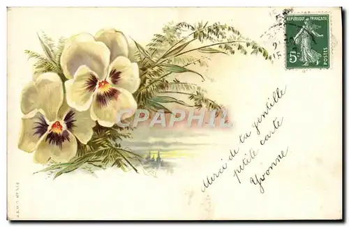 Cartes postales Fantaisie Fleurs