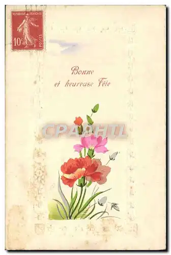 Cartes postales Fantaisie Fleurs