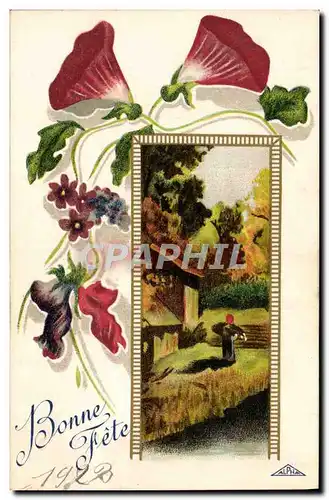 VINTAGE POSTCARD Fantasy Flowers�