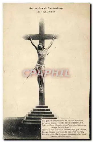 Cartes postales Souvenirs de Lamartine Le crucific