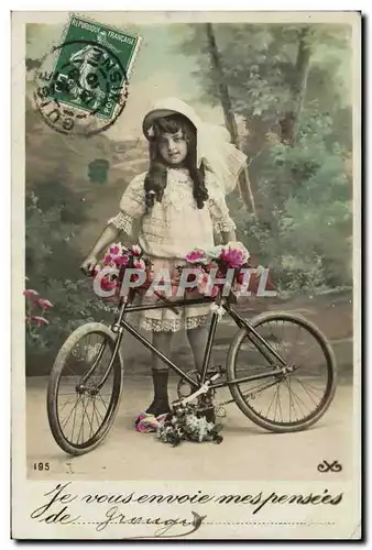 Ansichtskarte AK Fantaisie Enfant Velo Cycle