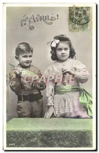 Cartes postales Fantaisie Enfants Poissons