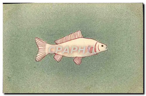 Cartes postales Fantaisie Poisson Paques