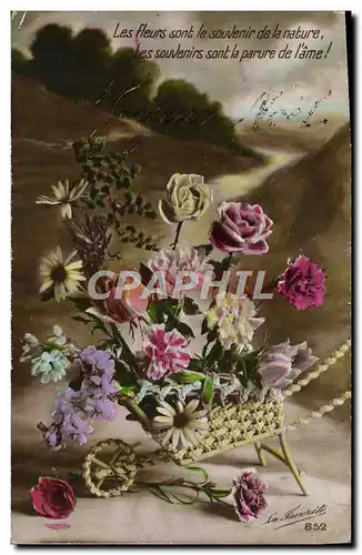 Cartes postales Fantaisie Fleurs