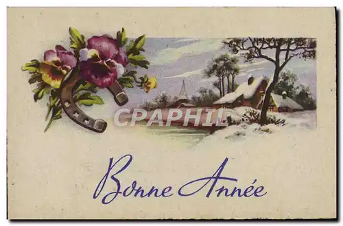 Cartes postales Fantaisie Bonne Annee Fer a cheval