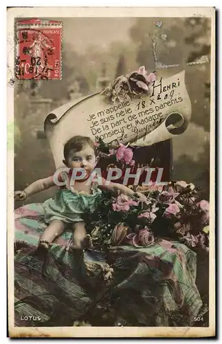 Cartes postales Fantaisie Enfant Henri