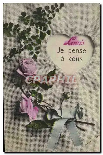 Cartes postales Fantaisie Fleurs Louis