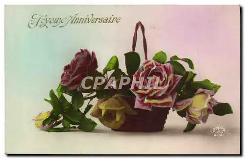 Cartes postales Fantaisie Fleurs