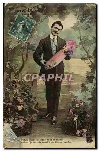 Ansichtskarte AK Fantaisie Homme 1er avril Poisson