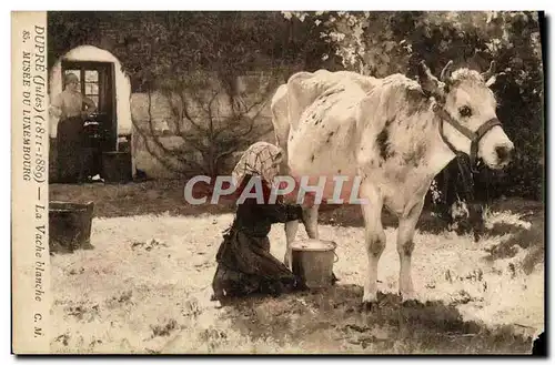 Cartes postales Fantaisie Jules Dupre La vache blanche Musee du Luxembourg