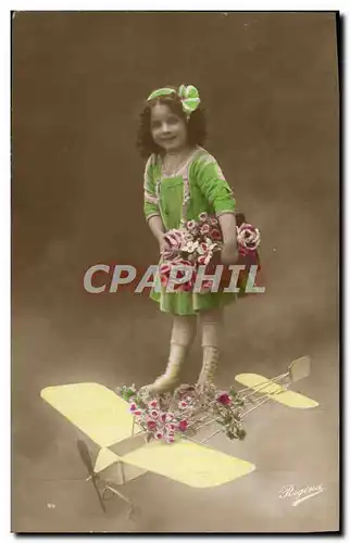 Cartes postales Fantaisie Enfant Avion