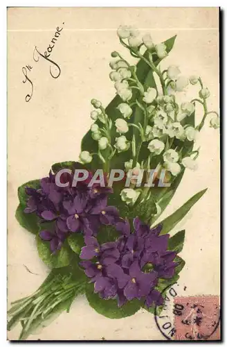 Cartes postales Fantaisie Fleurs Muguet