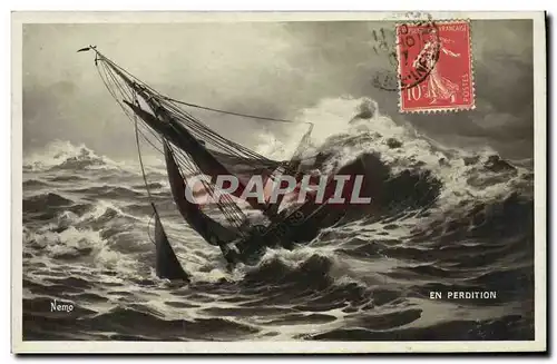 Cartes postales En Perdition Bateau