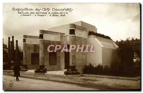 Cartes postales Exposition Des Arts Decoratifs Pavillon Des Editions Cres