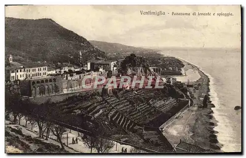 Cartes postales Ventimiglia Panorama Di Levante E Spiaggia