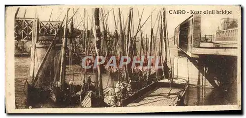 Cartes postales Cairo Kase el nil Bridge Bateaux