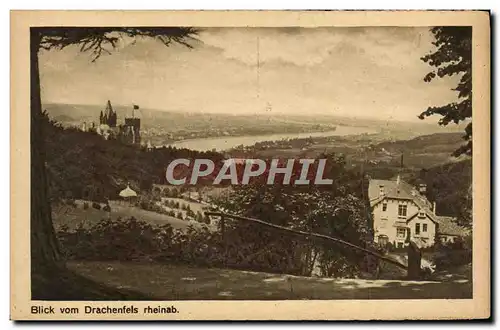 Ansichtskarte AK Blick Vom Drachenfels Rheinab