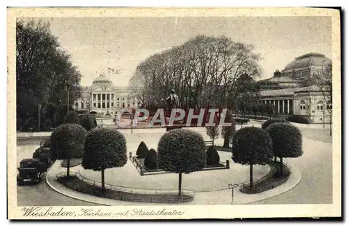 Cartes postales Wiesbaden Kurhaus mit Staatstheater