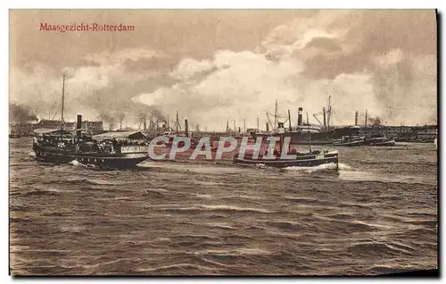 Cartes postales Maasgezicht Rotterdam Bateaux