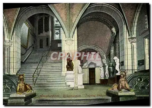 Cartes postales Amsterdam Rijksmuseum Ingang links
