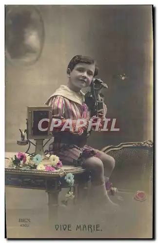 Cartes postales Vive Marie Enfant Telephone