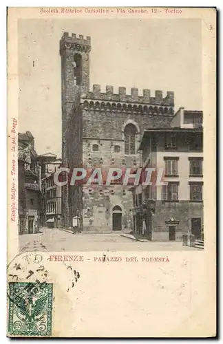 Ansichtskarte AK Firenze palazzo del Podesta