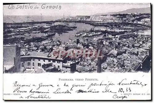 Cartes postales Genova Panorama verso Ponente