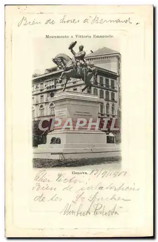 Cartes postales Genova Monumento a Vittorio Emanuele