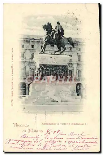 Cartes postales Milano Monumento a Vitttorio Emanuele II